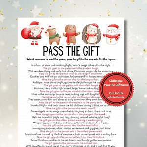Holiday Pass the Gift Game, Adult Christmas Party Game, Christmas Gift Exchange Game, White Elephant Gift Exchange, Adult Holiday Party Game - Etsy