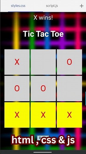 create tic tac toe game in 5 minutes! #tictactoe #tictactoegame