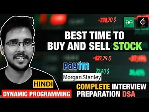 Best Time to Buy and Sell Stock Leetcode solution DP playlist Hindi for Engineering college students