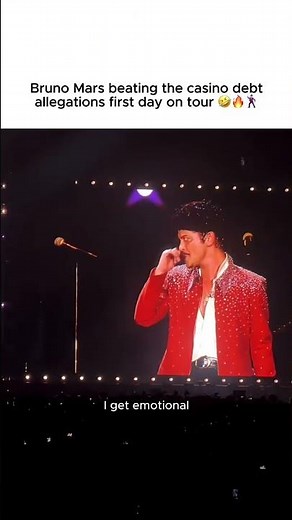 addressing casino debt rumors like the true king of showmanship 👑 #brunomars #theromantic #shorts