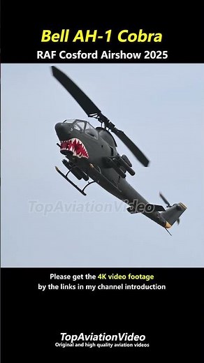 AH-1 Cobra attack helicopter demo at Duxford Summer Airshow 2025