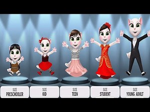 My Talking Angela Great Makeover Five Different Sizes of Angela Talking Angela Dance Ep4145