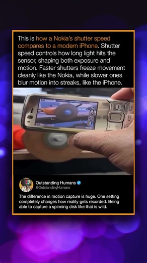 This is how a Nokia's shutter speed compares to a modern iPhone.