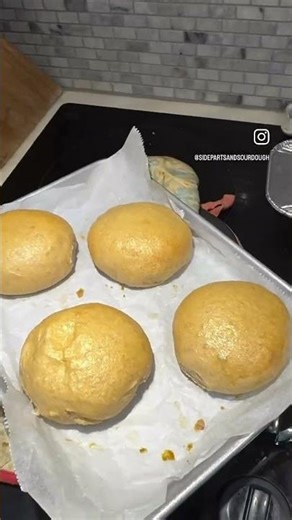 sourdough hamburger buns made with fresh milled flour #sourdough #hamburgerbuns #freshmilledflour