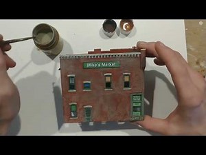 How to apply a inexpensive weathering affect on a HO scale building