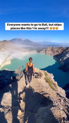 Meg & Pat Mitchell | Adventure Travel on Instagram: "Save our itinerary for East Java!! We started in Bali and took the ferry over and to Banyuwangi, and we ended the trip in Yogyakarta. You can do the trip in either direction, depends on your plans. We did a mix of travel that included scooter rentals, private drivers and trains. We spent on average $33usd each! Itinerary Day 1: Bali Island to Banyuwangi in East Java Day 2: Ljen morning hike and drive to Tumpak Sewu Day 3: Explore waterfalls- T