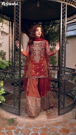 24K views · 220 reactions | Short dress from our bridal collection... Available in Stores Made-To-Order Outfits www.nakoosh.com | Nakoosh | Facebook