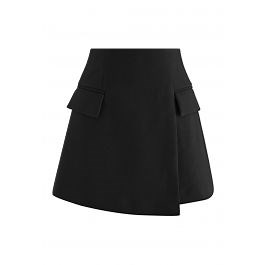 Groovy Flap Mini Bud Skirt in Black