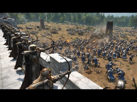 300 Elves vs 2000 Gondorians Siege – LOTR Mod | Mount & Blade 2 Bannerlord