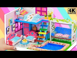 DIY Miniature Cardboard House #71 ❤️ Build Dream Villa House With Mini Swimming Pool From Cardboard