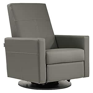 Dutailier Minho 0439 Upholstered Glider Recline and Swivel with Built-in Footrest