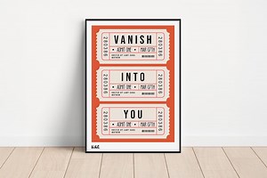 Admit One: Vanish Into You - Ticket Print | Lady Gaga Inspired Art | Mayhem Concert Poster by Bad Lines Co. Available in A5, A4 and A3. - Etsy Australia