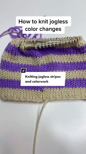 Jogless Stripes in Knitting: Color Change Tutorial