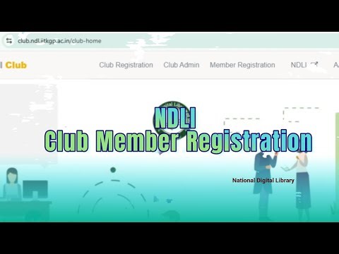 NDLI Club Member Registration Process || National Digital Library Clubs