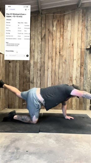 Day 43 coached by ChatGPT. Quick work out when life is busy #family #motivation #chatgpt