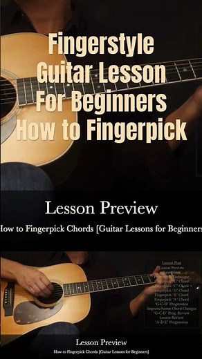Fingerstyle Guitar Lessons for Beginners [How to Fingerpick Chords]