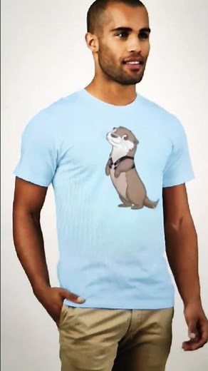 Cute Gay Otter with harness.