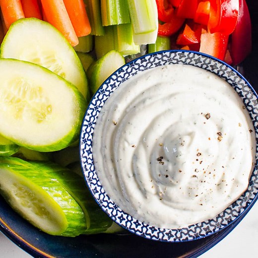 Healthy Veggie Dip - iFoodReal.com