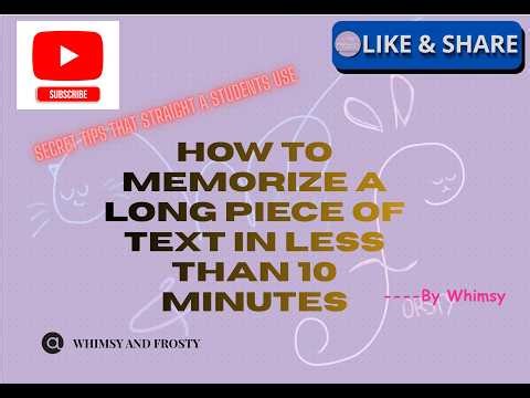 Secret tip that straight A students use:How to memorize a speech in less than 10 minutes
