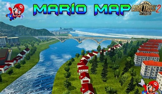 Euro Truck Simulator 2 "Карта - Mario Map" [1.50]