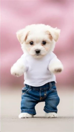 😃😃😺 puppy dance😺😃🤪#DreamScreenAI#shorts #viral #puppy #dance