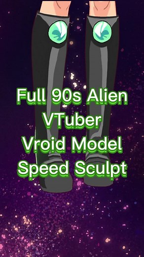 SHE'S DOONE. I gotta put her up for adoption on my kofi or twitter or summ but here's my latest vtuber adopt! Shes got a see-thru skirt and light up parts for all your cool retro space needs... #vtuber #vroidモバイル #vtubermodel #digitalart #oc #vroidstudio ##speedpaint