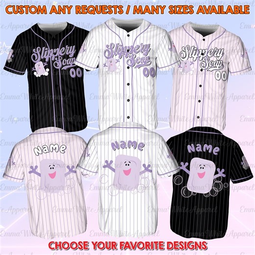 Blue's Clues Slippery Soap Baseball Jersey, Slippery Soap Character Shirt, Custom Name Slippery Soap Shirt, Kids Birthday Party Shirt - Etsy