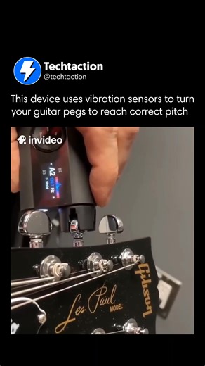 Interesting Tech Videos!🎬 on Instagram: "Most musicians rely on their ears, but the Roadie 3 relies on data. This advanced device automates the most tedious part of guitar playing: tuning. Unlike traditional tuners that use microphones and can be affected by background noise, the Roadie 3 uses a vibration sensor to detect pitch directly from the instrument’s body. Within milliseconds, its internal processor calculates any discrepancy and engages a high-torque motor to rotate the tuning peg. The