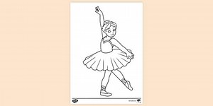 Ballerina Colouring Page