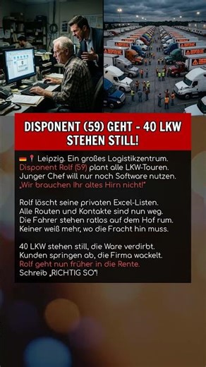 DISPONENT (59) GEHT – 40 LKW STEHEN STILL!