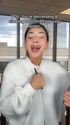 Im done climbing, im descending the corporate ladder. 🪜 #fyp #work #working #corporate #corporatelife #corporatetiktok #corporateamerica #corporatehumor #manager #managersbelike #career #quietquit #actyourwage #skit #funny #sketch #quietquitting #veronica #morale #companymorale #company #companies #employee #customer #customerservice #office #officelife #officehumor #officeoutfit #job #jobs #career #careeradvice #careertok #mentalhealth #burnout #profession #mentalhealthmatters #wellbeing | Sar