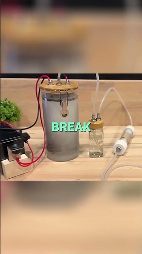 DIY Electrolysis: Watch Hydrogen Bubbles IGNITE! 🤯 #shorts