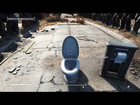 Fallout 4 fully working flushable toilet, bodily functions & something extra
