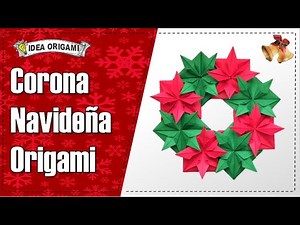 Corona Navideña de papel🎅✅- IDEA ORIGAMI
