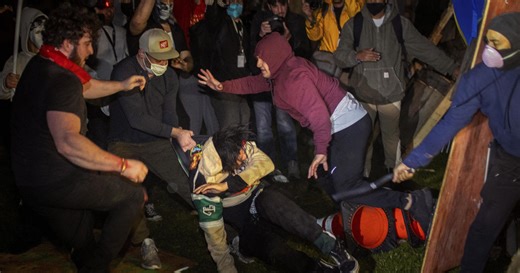 Several college protests turn violent