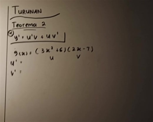 Follow biar kamu tambah ngerti Teorema 2 Turunan #math #matematica #maths #soalmatematika #matematika