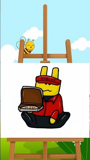 Speed Drawing Gubby as Elliot from Forsaken on Roblox #roblox #art #funny #drawingtutorial