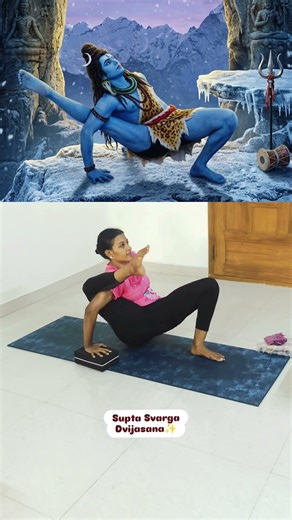 Tried Shiva pose for the first time! 😇 #yoga #yogi #yogaposes #shorts #trending #viral #reels #yt