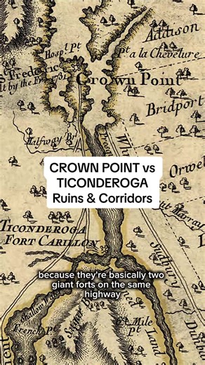 Crown Point vs Ticonderoga, ruins you wander vs the fort you tour. Lake Champlain corridor history. If you always mix up Crown Point and Fort Ticonderoga, save this. Two forts, one Champlain “highway.” Free 10 Forgotten ADK Stops PDF map pins in bio. #crownpoint #ticonderoga #lakechamplain #adirondacks #upstateny