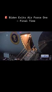 🚨 Biden Exits Air Force One — Final Time 📌 #Biden | #Trump2024 • What Happened: • Joe Biden was seen leaving Air Force One using the short stairs for the final time. • This marks a symbolic end to his presidency. • The Future: • The next time Air Force One takes off, it will carry President Donald J. Trump, returning the plane to its rightful commander. • The Message: • The symbolism of this moment speaks volumes—America is turning a page, and the Trump era is coming back strong. Shred’s Take: