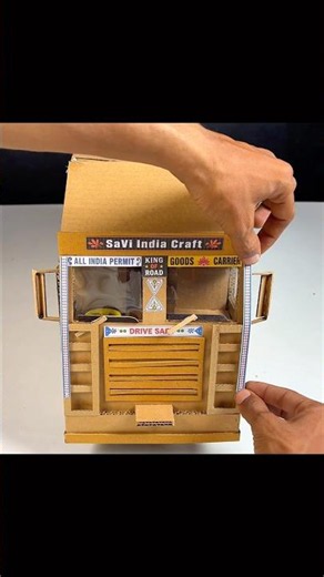 Cardboard Truck 😱🚛 #shorts #craft #diy #experiment