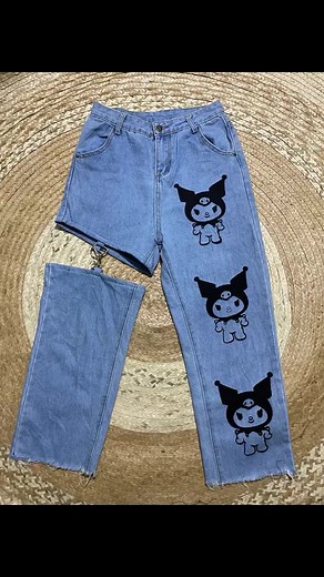 Hand painted and detachable painted pants price starts @349 available every wed to saturday 10am to 6pm! Please follow our tiktok shop.#fypシ #fyp #handpaintedpants #baggypants #kuromi #8ball #butterfly #heart