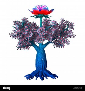 3D Rendering Alien Plant on White Stock Photo - Alamy