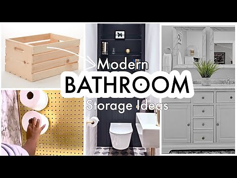 DIY BATHROOM MAKEOVER AND ORGANIZATION IDEAS WITH CRATES!