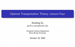 Lecture 4 - Optimal Transportation Theory