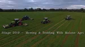 Malone Agri were out in force last weekend mowing with a Deutz-Fahr 7250TTV Warrior on CLAAS rear mowers and an SIP Strojna industrija d.d. front mower, CLAAS Axion 800 on CLAAS triples, Arion 650 with a 6 rotor CLAAS Volto and an Arion 640 with an 8 rotor KRONE UK KRONE - The Power of Green tedder. Leinster Farm Machines Murphy AGRI Machinery Ltd Farmhand LTD Music: R.I.O. - Headlong | Westmeath Agri Photography