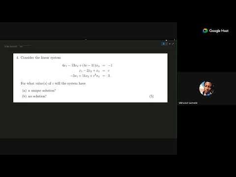 Applied Mathematics 1A - Session 9