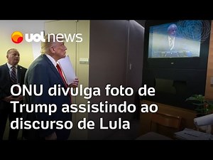 Trump watches Lula's speech at the UN in a photo released by the organization