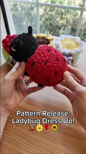 Ladybug Dress Up OUT NOW!😍🐞🌼🌹🌻 #crochet