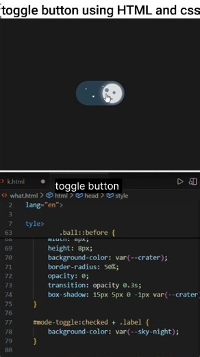 "Modern Mode Toggle Button using HTML & CSS | Light–Dark Theme Switch | Easy UI Animation"